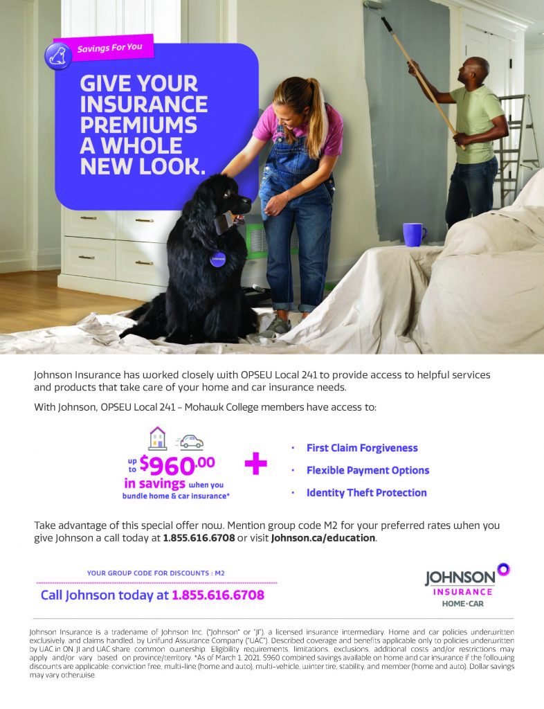 Picture of a couple painting the walls of a room, with a dog sitting holding a paint brush. Headline: Give your insurance premiums a whole new look. 